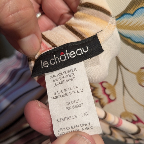 Le Chateau Pink and Cream Strapless Dress - Picture 5 of 5